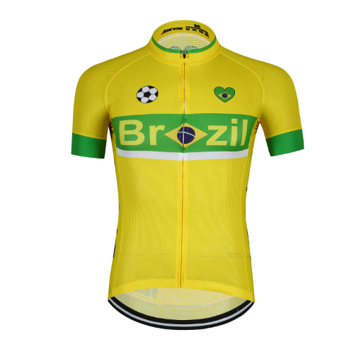 Brazil 2025 Men's Summer Pro Cycling Jersey Short Sleeves