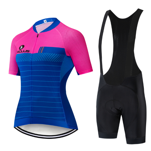 2025 Women's Fluorescent Pink Cycling Jersey and Bib Shorts