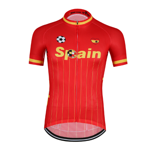 Spain 2025 Men's Summer Pro Cycling Jersey Short Sleeves